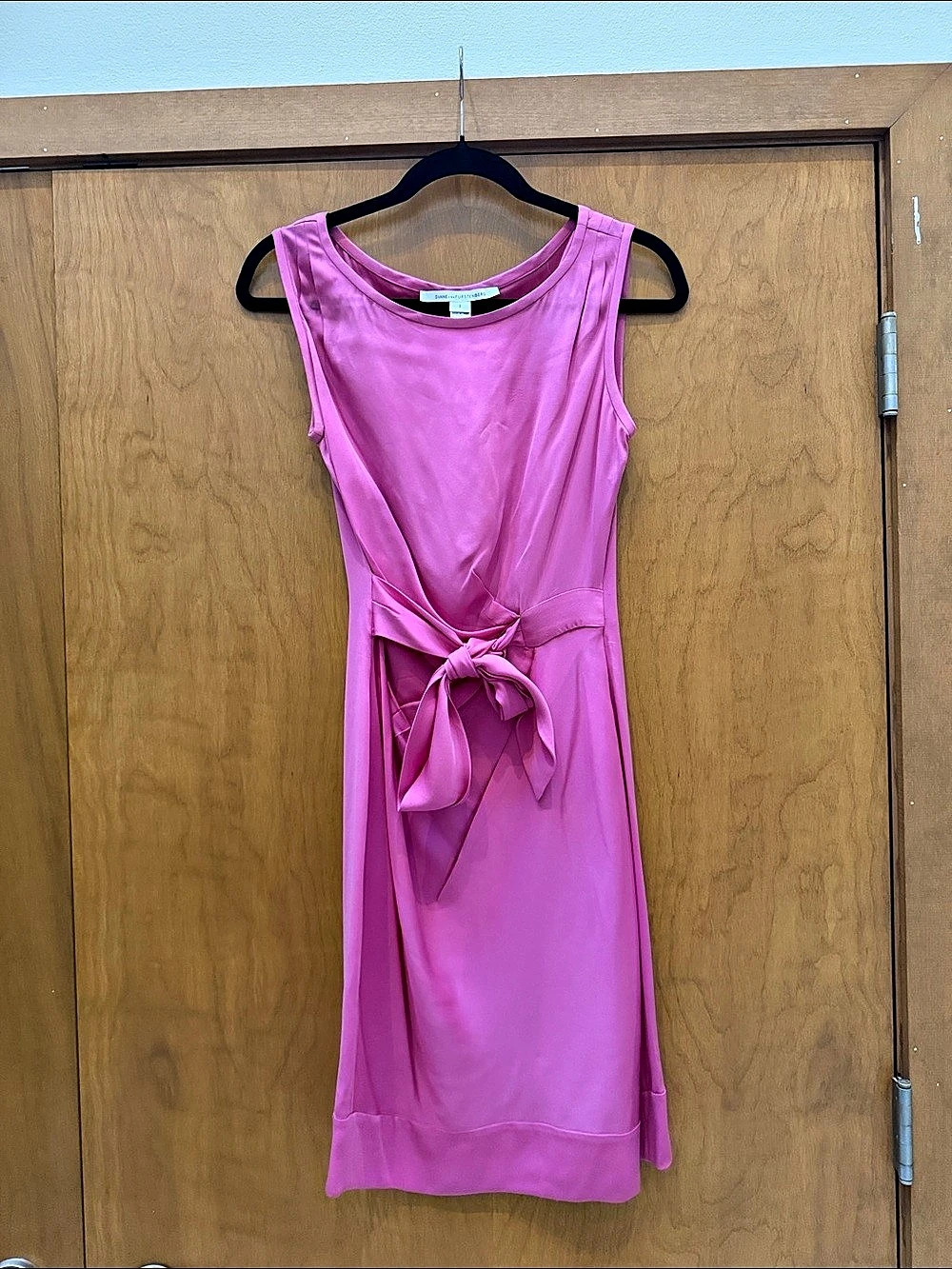 Diane von Furstenberg Pink Tie Waist Mini Dress Size 2